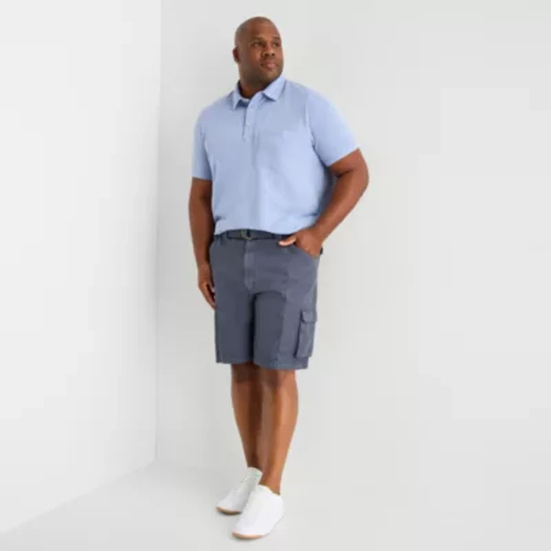 mutual weave Big and Tall Mens Regular Fit Easy-on + Easy-off Adaptive Short Sleeve Polo Shirt