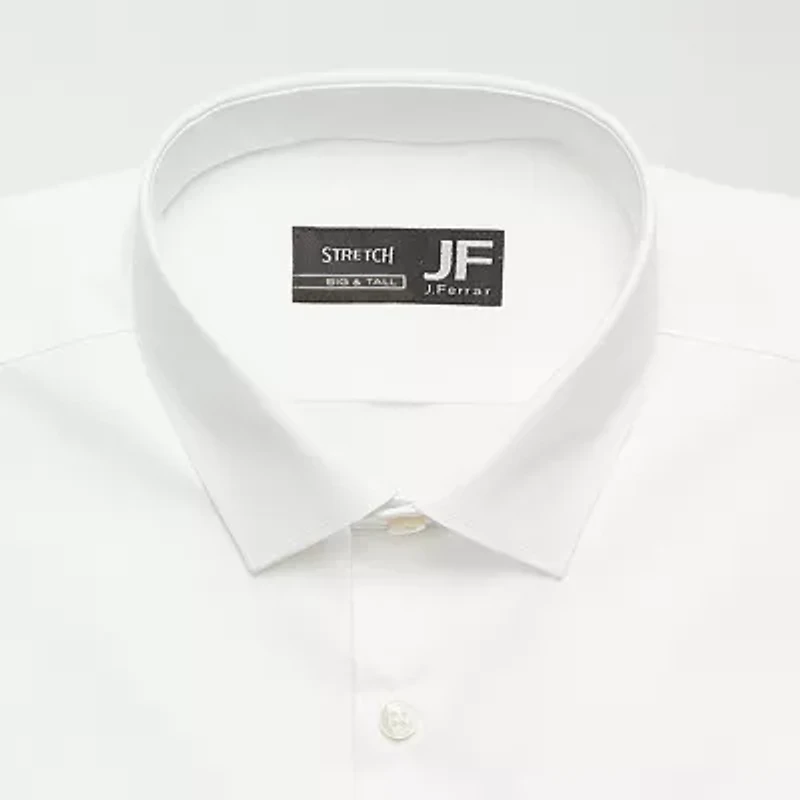 J. Ferrar Ultra Comfort Big and Tall Mens Regular Fit Easy Care Stretch Fabric Long Sleeve Dress Shirt