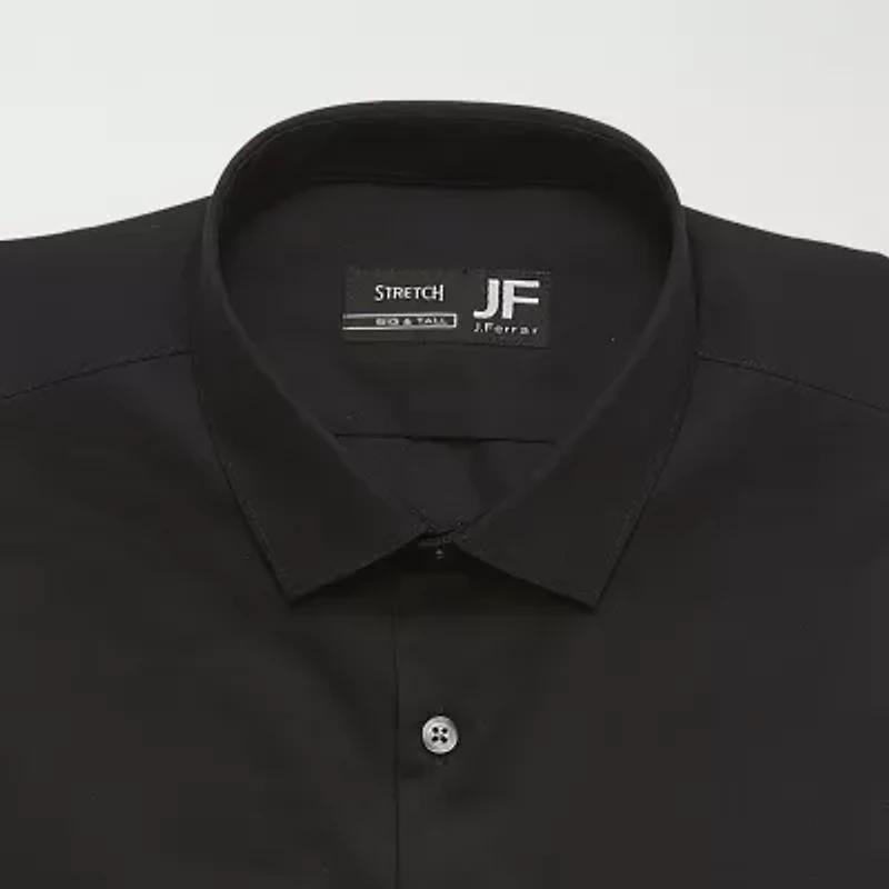 J. Ferrar Ultra Comfort Big and Tall Mens Regular Fit Easy Care Stretch Fabric Long Sleeve Dress Shirt