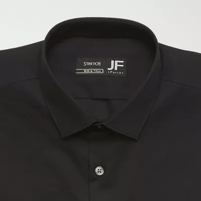 J. Ferrar Ultra Comfort Big & Tall Mens Regular Fit Easy Care Stretch Fabric Long Sleeve Dress Shirt
