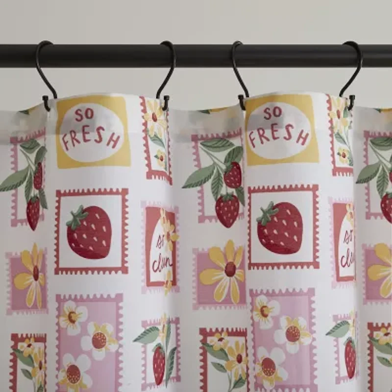 Home Expressions Stamps & Berries Shower Curtain