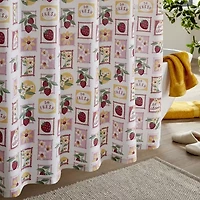 Home Expressions Stamps & Berries Shower Curtain