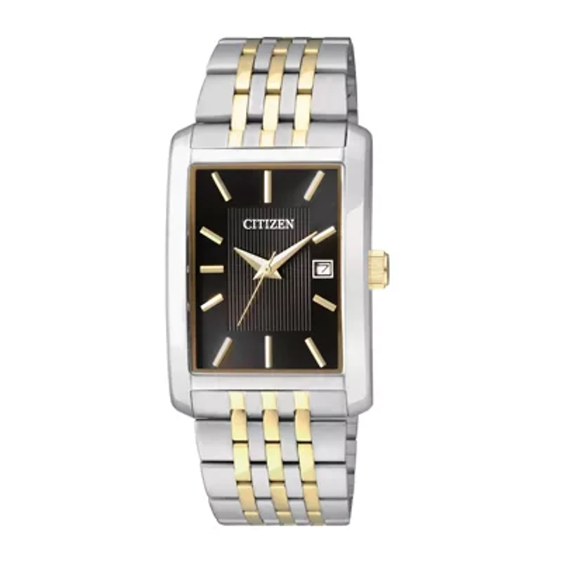 Citizen® Everyday Mens Rectangular Two-Tone Stainless Steel Watch BH1678-56E