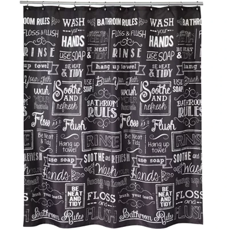 Avanti Chalk It Up Shower Curtain