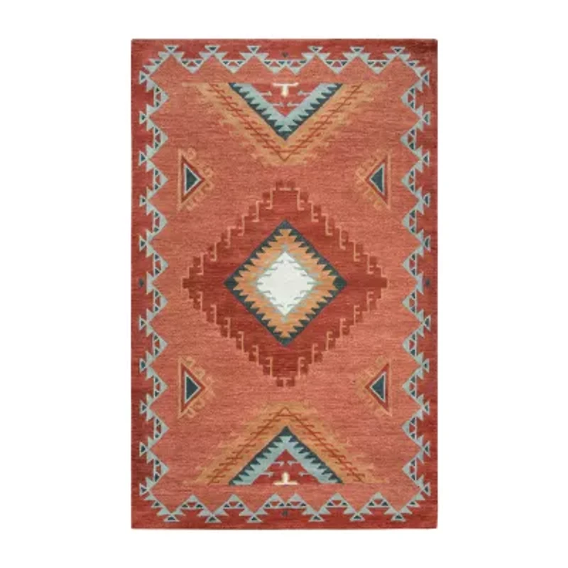 Rizzy Home Mesa Collection Dynasty Hand-Tufted Diamond Area Rug