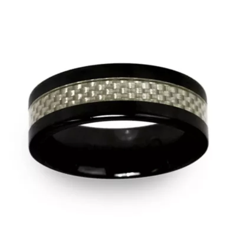 Mens 6MM Ceramic Wedding Band