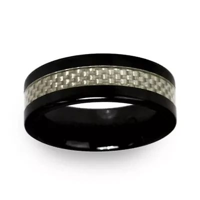 Mens 6MM Ceramic Wedding Band