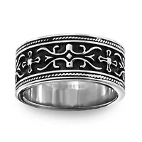 Mens 9M Stainless Steel Wedding Band