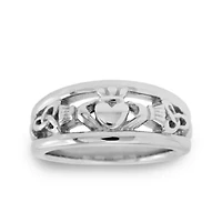 9M Stainless Steel Claddagh Wedding Band