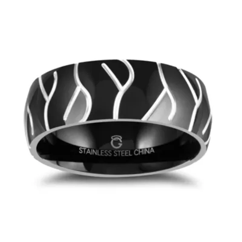 Mens 7MM Stainless Steel Wedding Band