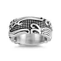 Mens 11M Stainless Steel Wedding Band