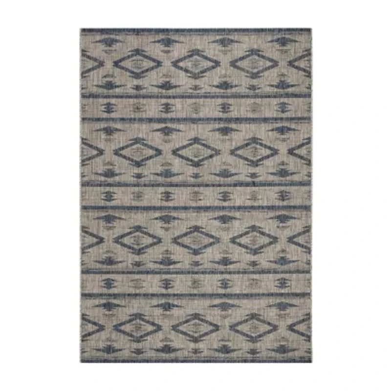 Safavieh Courtyard Collection Easton Geometric Indoor/Outdoor Area Rug