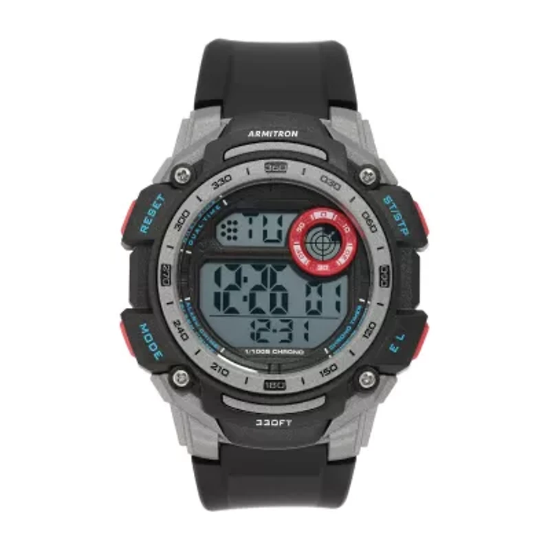 Armitron Prosport Mens Chronograph Black Strap Watch 40/8463rbk