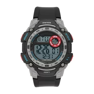 Armitron Prosport Mens Chronograph Black Strap Watch 40/8463rbk