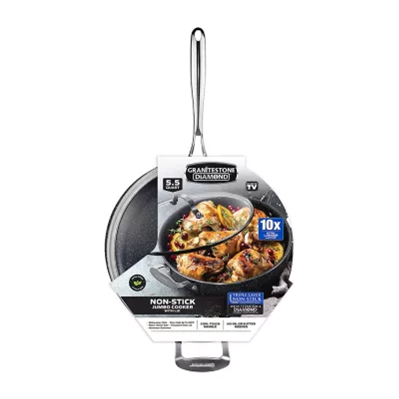 Granitestone 5.5-qt. Jumbo Cooker with Tempered Glass Lid