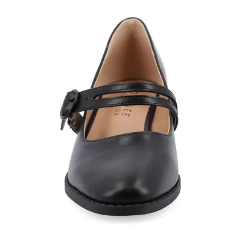 Journee Collection Savvi Womens Round Closed Toe Flat Heel Pumps