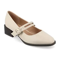 Journee Collection Savvi Womens Round Closed Toe Flat Heel Pumps