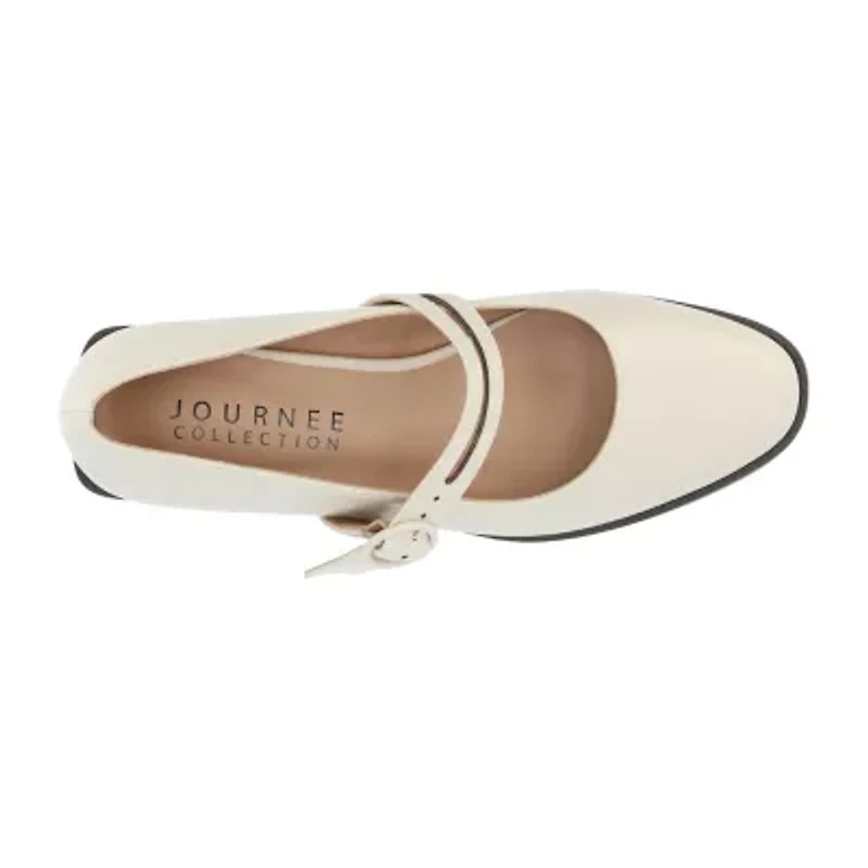 Journee Collection Savvi Womens Round Closed Toe Flat Heel Pumps