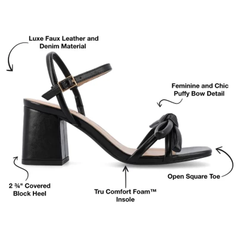 Journee Collection Cloudsteppers Womens Meryl Heeled Sandals