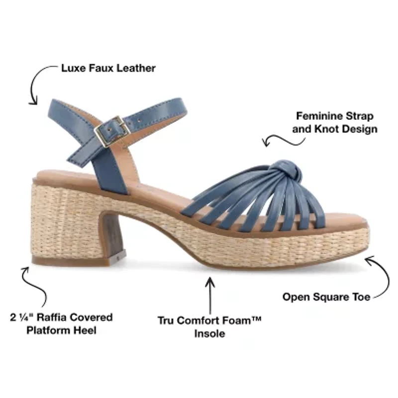 Journee Collection Womens Hally Heeled Sandals