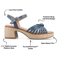 Journee Collection Womens Hally Heeled Sandals