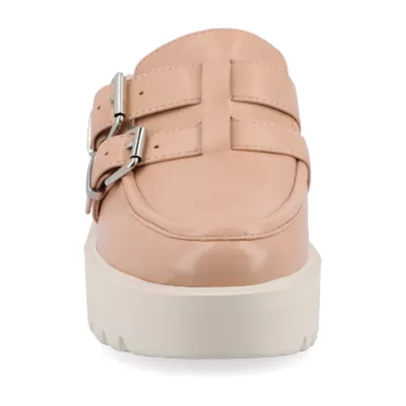 Journee Collection Brydie Womens Moc Closed Toe Block Heel Pumps