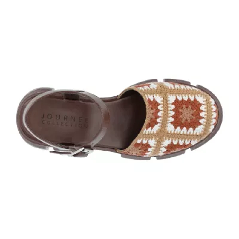 Journee Collection Womens Dorit Heeled Sandals