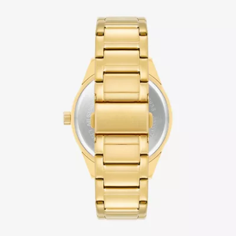 Armitron Mens Gold Tone Stainless Steel Bracelet Watch 20/5597bkgp