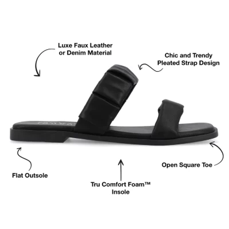 Journee Collection Womens Pegie Flat Sandals