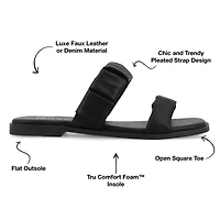 Journee Collection Womens Pegie Flat Sandals