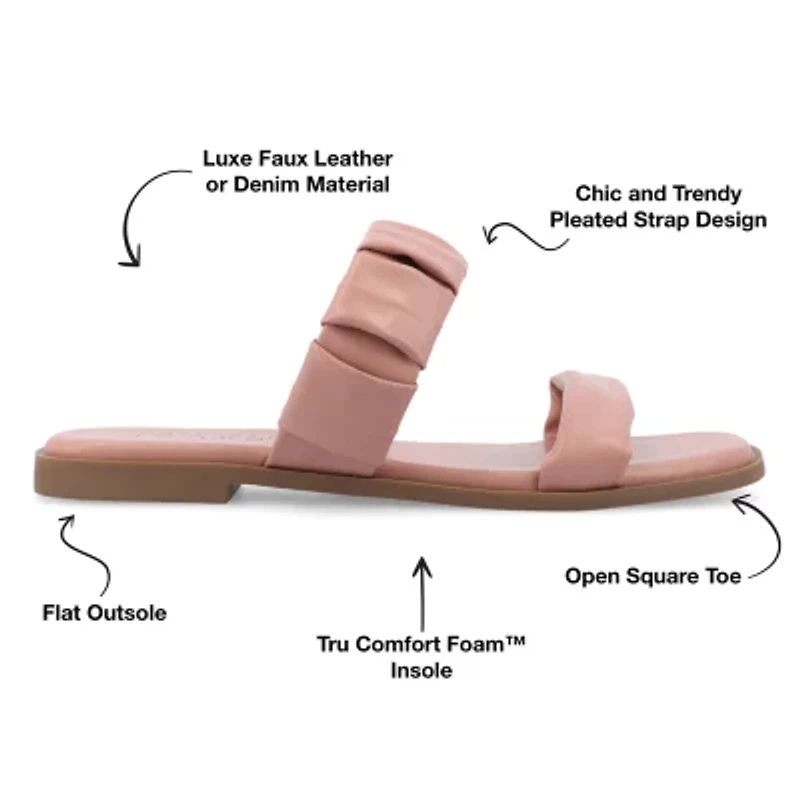 Journee Collection Womens Pegie Flat Sandals