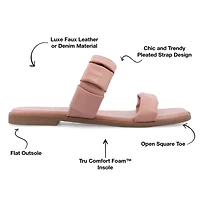 Journee Collection Womens Pegie Flat Sandals