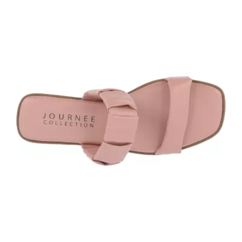 Journee Collection Womens Pegie Flat Sandals