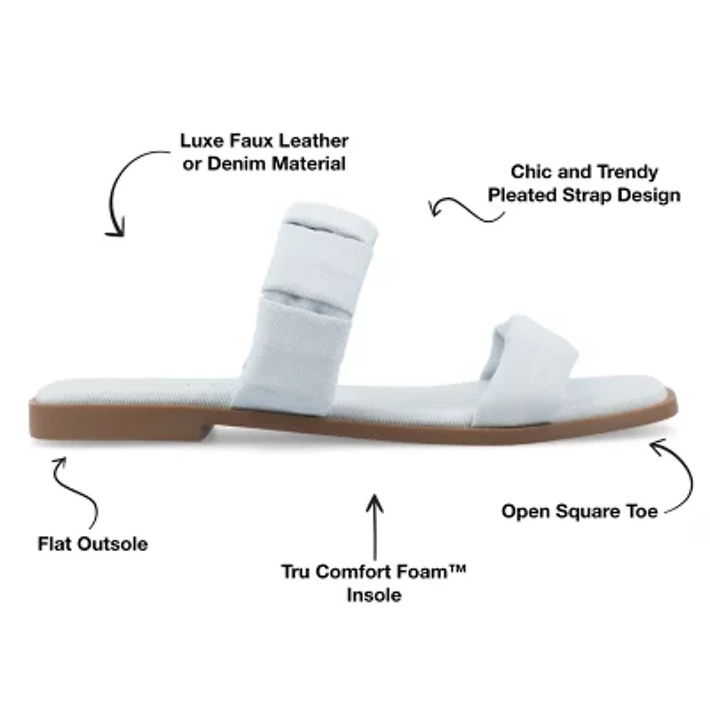 Journee Collection Womens Pegie Flat Sandals
