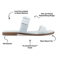 Journee Collection Womens Pegie Flat Sandals