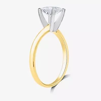 (G-H / Si1-Si2) Womens 1 CT. Lab Grown White Diamond 14K Gold Solitaire Engagement Ring