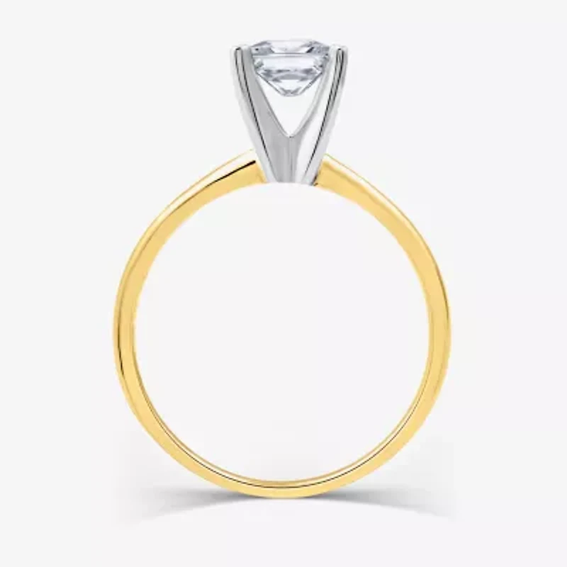 (G-H / Si1-Si2) Womens 1 CT. Lab Grown White Diamond 14K Gold Solitaire Engagement Ring