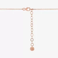 Limited Quantities! Gemini Womens Lab Created White Crystal 14K Rose Gold Over Silver 14K Rose Gold Circle 20 Inch Pendant Necklace