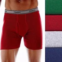 Hanes Cotton Mens 4 Pack Boxer Briefs J742a4