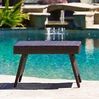 Salem Folding Rattan Side Table