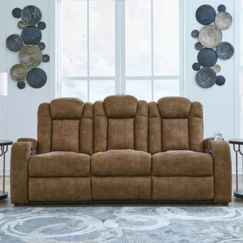 Signature Design By Ashley® Wolfridge Dual Power Reclining Sofa