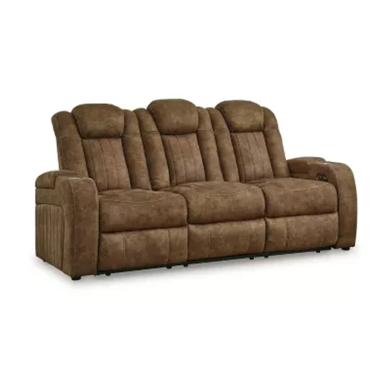 Signature Design By Ashley® Wolfridge Dual Power Reclining Sofa