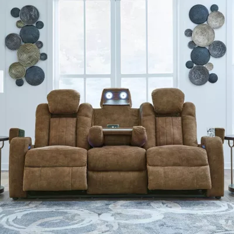 Signature Design By Ashley® Wolfridge Dual Power Reclining Sofa