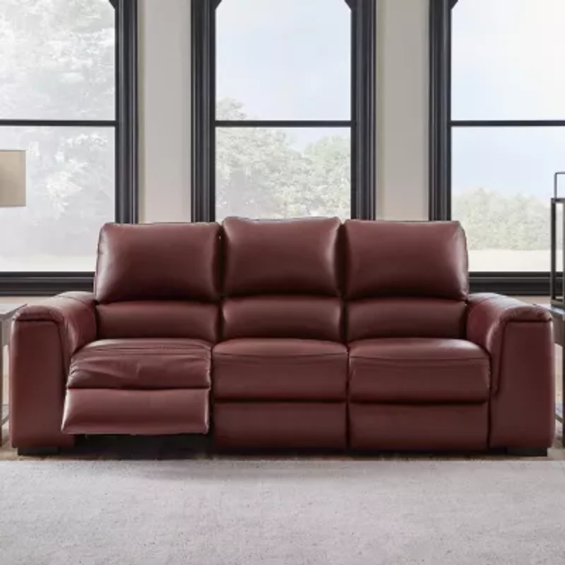 Signature Design By Ashley® Alessandro Dual Power Leather Reclining Sofa