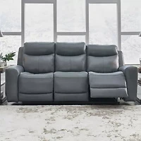 Signature Design By Ashley® Mindanao Dual Power Leather Reclining Sofa