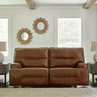 Signature Design By Ashley® Francesca Dual Power Leather Reclining Sofa