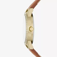 Womens Crystal Accent Brown 5-pc. Watch Boxed Set Fmdjset712