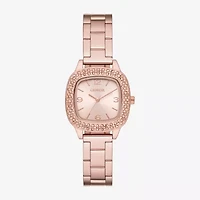 Geneva Womens Crystal Accent Rose Goldtone Bracelet Watch Fmdjm292