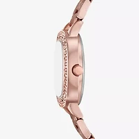 Geneva Womens Crystal Accent Rose Goldtone Bracelet Watch Fmdjm292