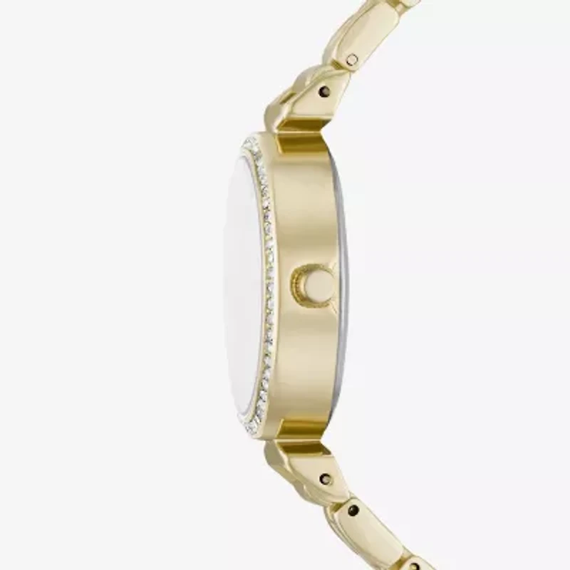 Geneva Womens Crystal Accent Gold Tone Bracelet Watch Fmdjm293